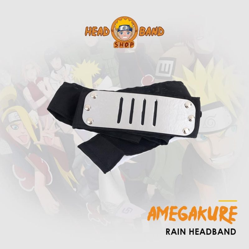 Naruto Headband Hidden Rain Village (Amegakure) - Naruto HeadBand Hight ...