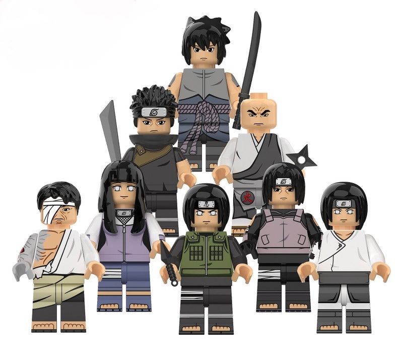 Naruto LEGO Adventure - 8-Figure Set: Neji, Itachi, Sasuke, Hinata, Chiriku, Danzo